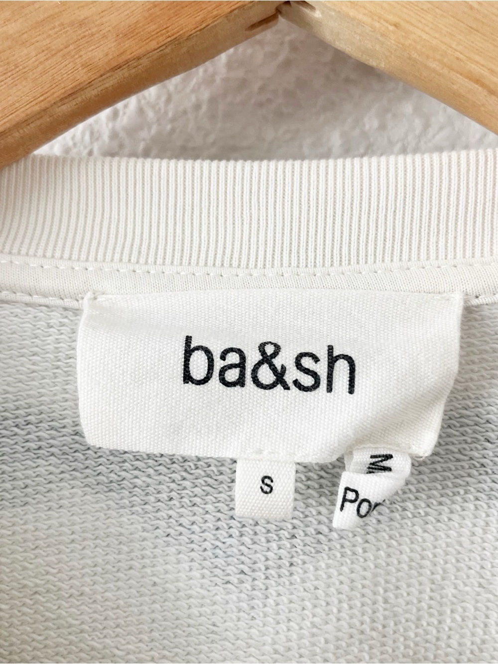 BA&SH Sete Navy Ivory Tie Dye Boho Streetwear Cropped Sweatshirt - Picture 3 of 11
